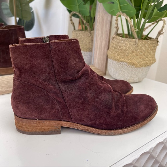 Kork-Ease Giba Suede Ankle Boot Wine Womens Bootie - Picture 4 of 11